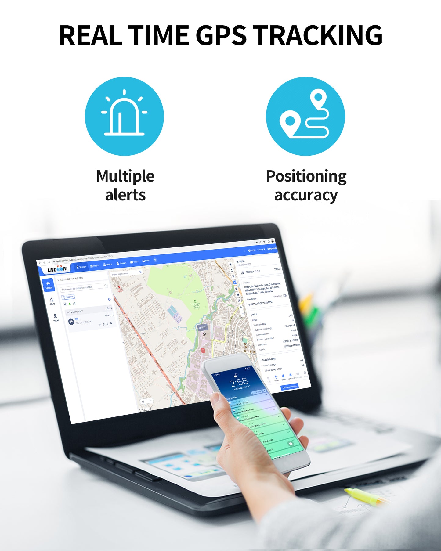 Traqueur GPS OBD II pour Camions, Taxis - OB22