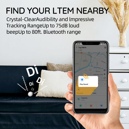 LNCOON PB704 GPS Tracker - 80dB Buzzer, 10-Month Battery, IP65 Waterproof, Tiny 12g Design | GPS Tracker Like Airtag for Pets, Keys, Cars & Valuables