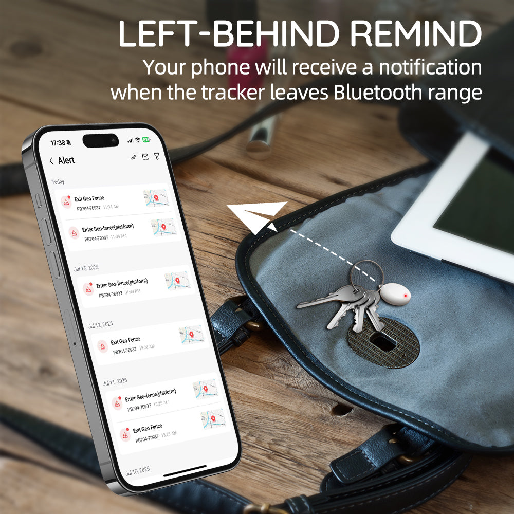 LNCOON PB704 GPS Tracker - 80dB Buzzer, 10-Month Battery, IP65 Waterproof, Tiny 12g Design | GPS Tracker Like Airtag for Pets, Keys, Cars & Valuables
