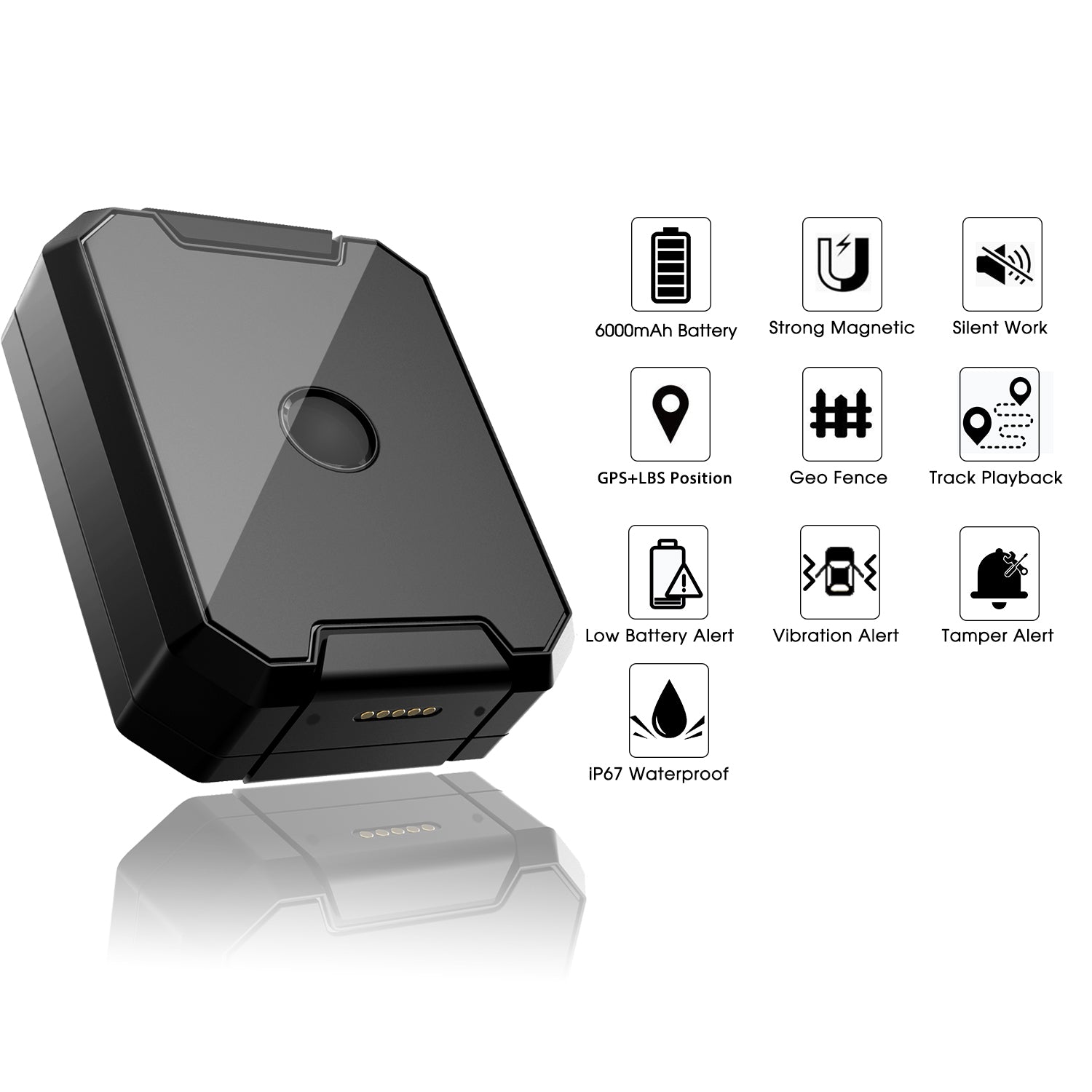 Magnetic GPS Tracker with 6000mAh Battery - AT1 LNCOON