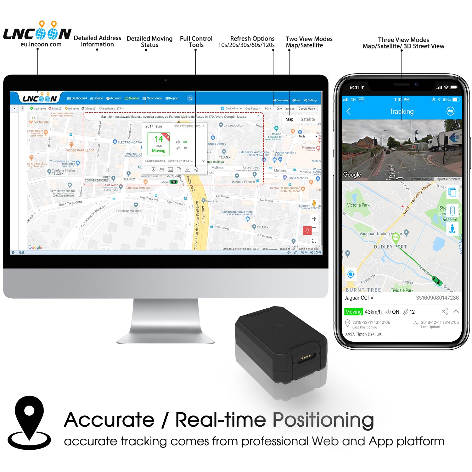 Magnetic GPS Tracker with 6000mAh Battery - AT1 LNCOON