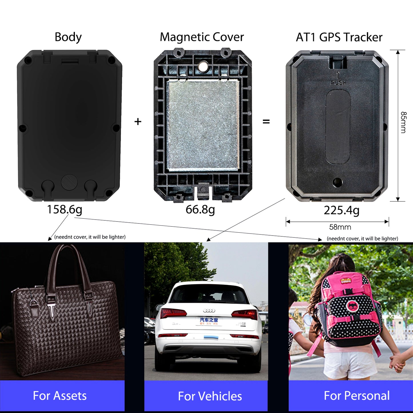 Magnetic GPS Tracker with 6000mAh Battery - AT1 LNCOON