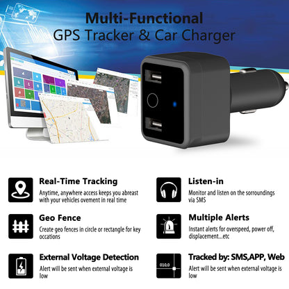 Cigarette Lighter Charger with GPS Tracker for Car - HVT001 LNCOON